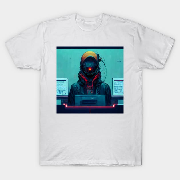 Cyberpunk hacker T-Shirt by NiceIO